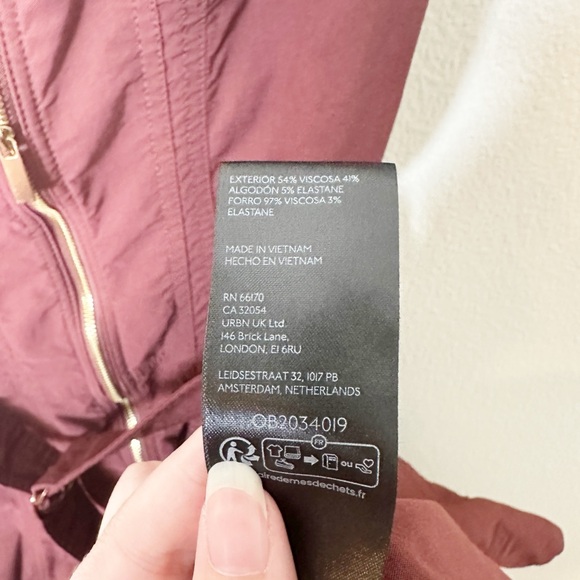 Anthropologie Sleeveless Zip Front Belted Midi Dress Brown Mahogany Soft Corset - Picture 8 of 9